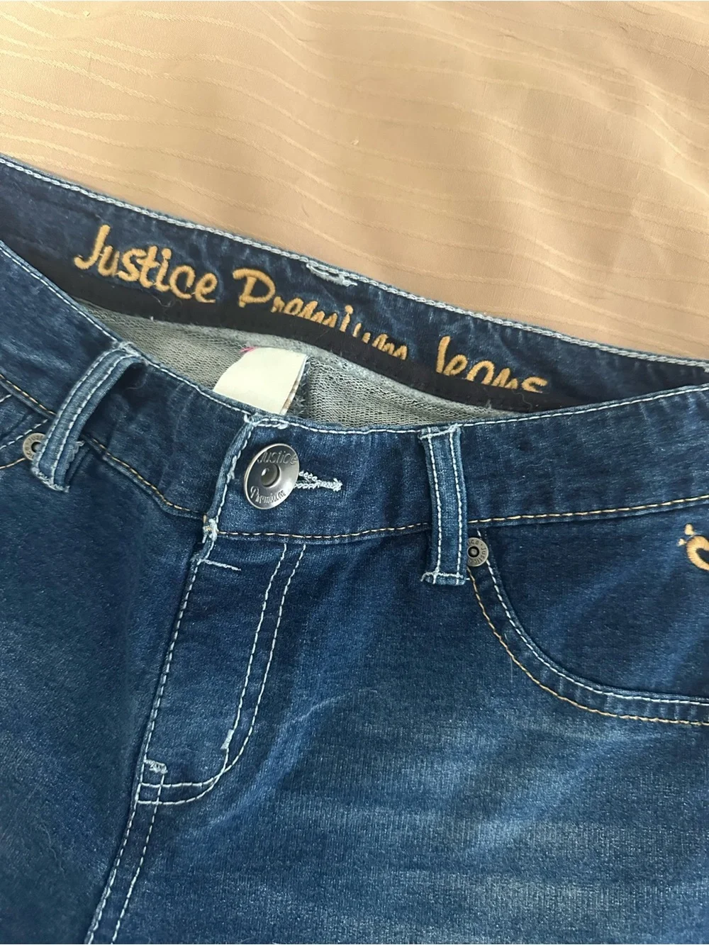 Justice Girls Dark Indigo Denim Bermuda Shorts